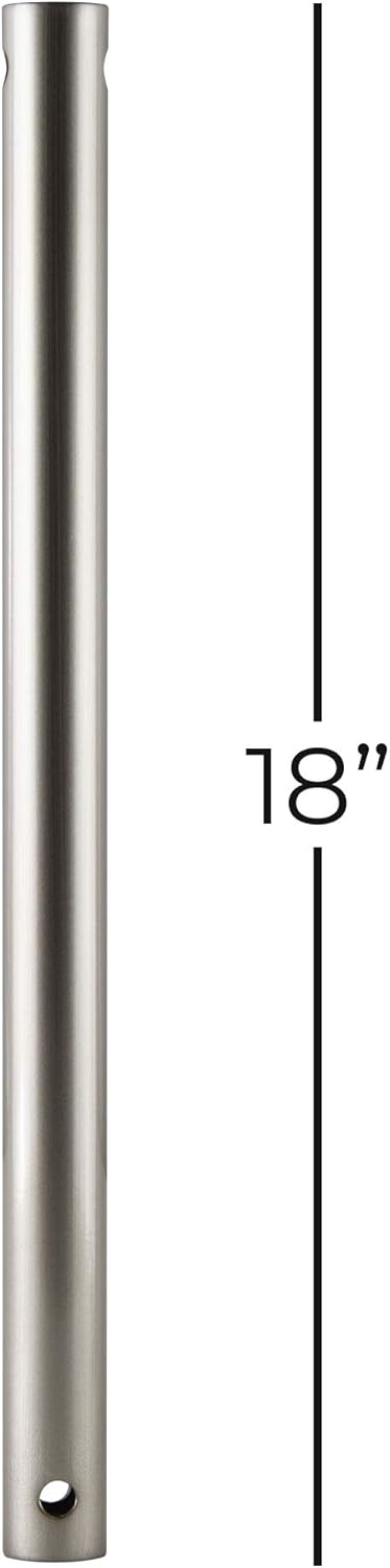 Kathy Ireland Home Ceiling Fan Downrod, 18 Inch, Platinum Finish