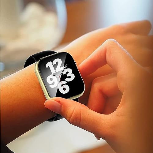 Miniatura 7 de Miimall Funda metálica compatible con Apple Watch de 1.496 pulgadas, protector de pantalla de vidrio templado, sensible al tacto, antiarañazos, a
