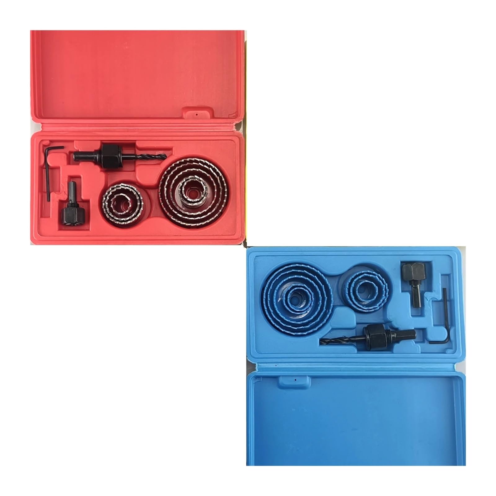 Kit sega a tazza, Set Di Seghe A Tazza Da 19-127 Mm, Punte Trapano A Corona For Legno, For Pannelli In Cartongesso, PVC, Plastica, Ad Alta Densità, Utensili For La Lavorazione Del(Blue 8PCS 19-64mm)
