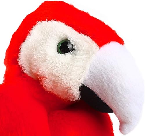 Miniatura 4 de Andux - Bonito juguete de peluche con forma de marioneta de mano (SO-07 Loro rojo)