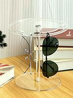 Vista 6 de Soporte para gafas de sol giratorio de 360 grados, soporte de gafas de sol acrílico, estante de exhibición de lentes de sol negro/transparente