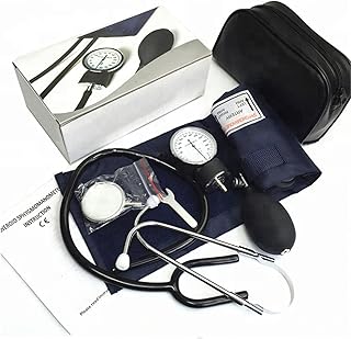 Blood Pressure and Sprague Stethoscope Kit, Medical Accurate Measurement Professional Manual Cuff Sphygmomanometer with Carrying Case for Home Use