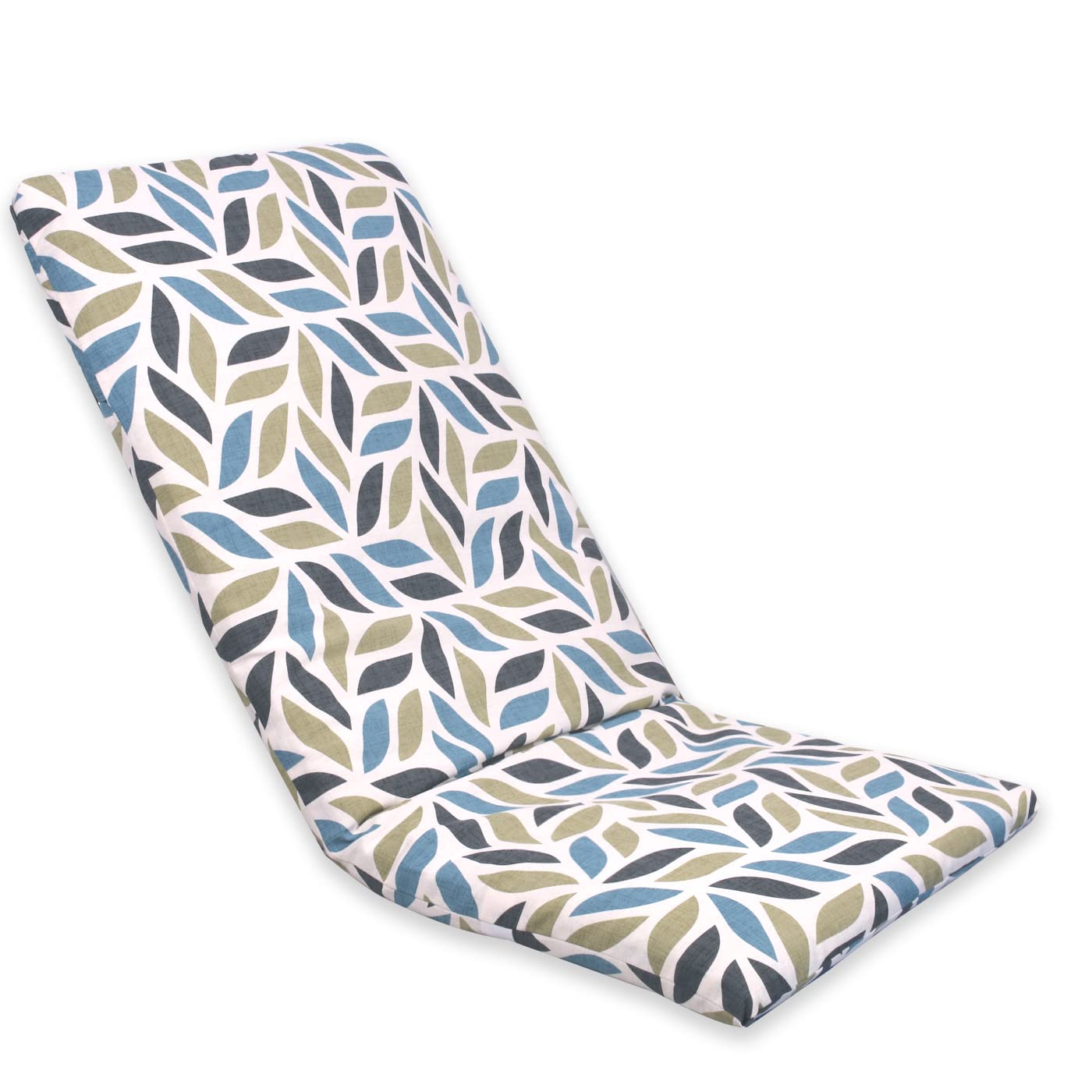 MERCURY TEXTIL- Cojín Tumbona Colchón, Colchoneta para Tumbona Acolchada, Cómodo y Elegante. Ideal para Jardín, Piscina, Playa, Terraza y Balcón (120x55cm, Forma Eliptica)