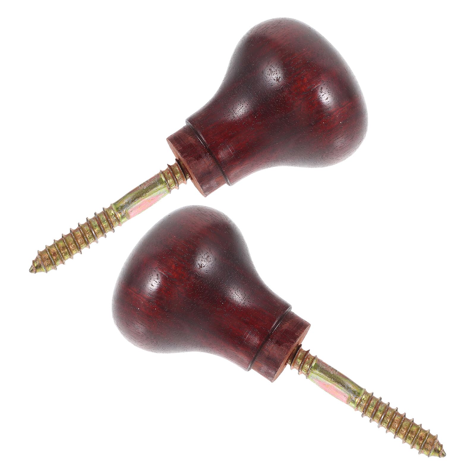 Mango de Repuesto para Bastón de Madera Maciza Africana 2 Piezas Agarre Antideslizante Ergonómico para Personas Mayores Accesorio Compatible para Bastones de Trekking y