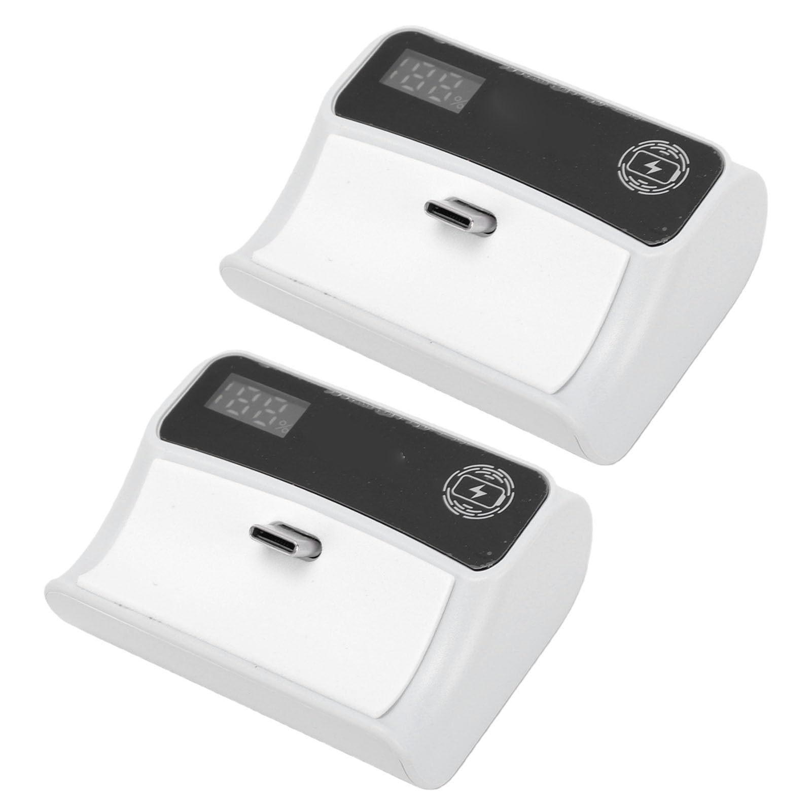 Batteria Ricaricabile per 2 Pro, 2000 MAh 7400 MWh con Indicatore di Alimentazione LED, Design Senza Fili per Controller di Gioco (2PCS)