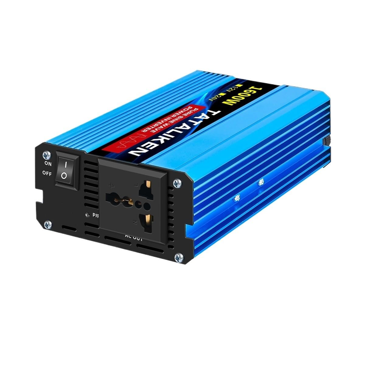 Inverter Auto,Inverter Onda Pura Inverter a onda sinusoidale pura 1000W-4000W CC 12V/24V a CA 220V 50Hz Inverter di potenza Caricabatterie(24V1600W 220V)