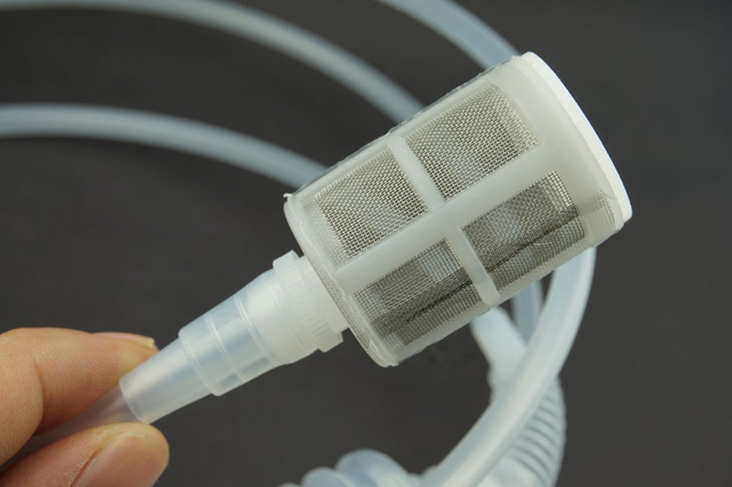 Steel Filter Siphon Pump?for Cleaner Aquarium Fish Tank Water / Oil / Brewing Filter Syphon Hose?Beer/Wine Making Homebrew