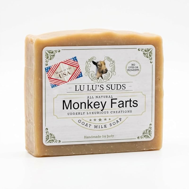 Sabonete artesanal de leite de cabra Lu Lu's Suds Monkey Farts