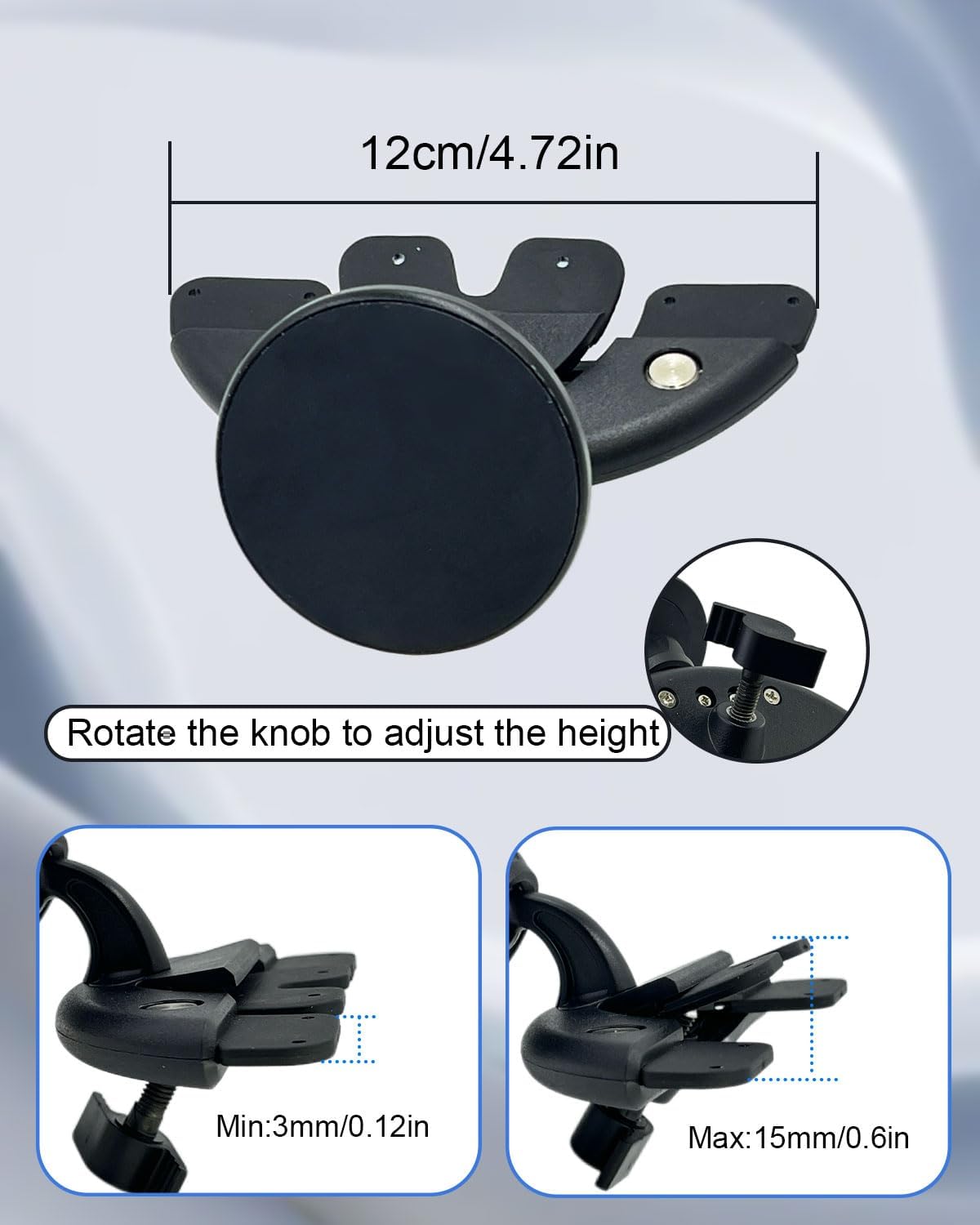 Magnetic Mobile Phone Holder Car CD Slot Mobile Phone Holder Car Charger for Magsafe Car Holder for CD Slot, 360° Rotating Magnetic Mobile Phone Holder Motor Vehicle for iPhone 17 16 15 14 image 3