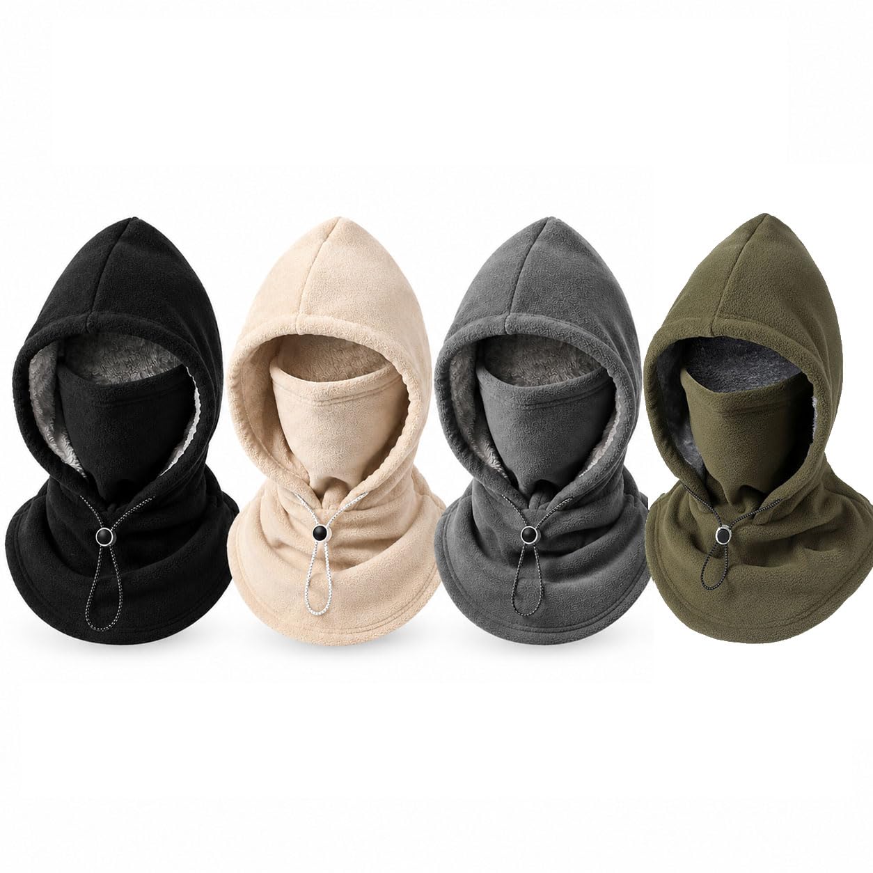 3-in-1-Fleece-Sturmhaube mit doppelter Schicht – Winter-Kopfbedeckung