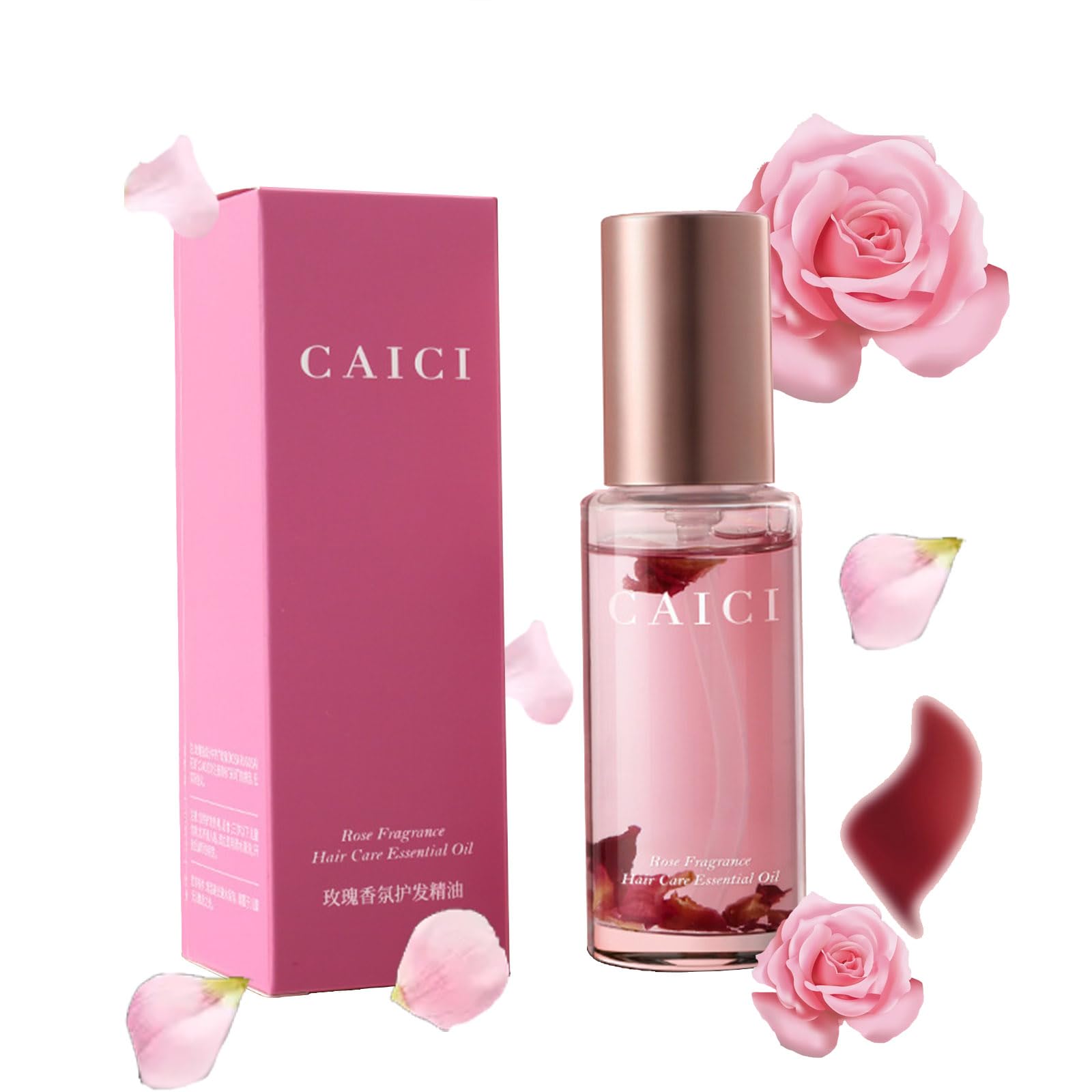 CLY AMS Hair Perfume,Hair Perfume Oil with Rose Makes Hair Smooth Split-Free Shiny and Not Easy to Break,Suitable for Frizzy Hair Damaged Hair Due to