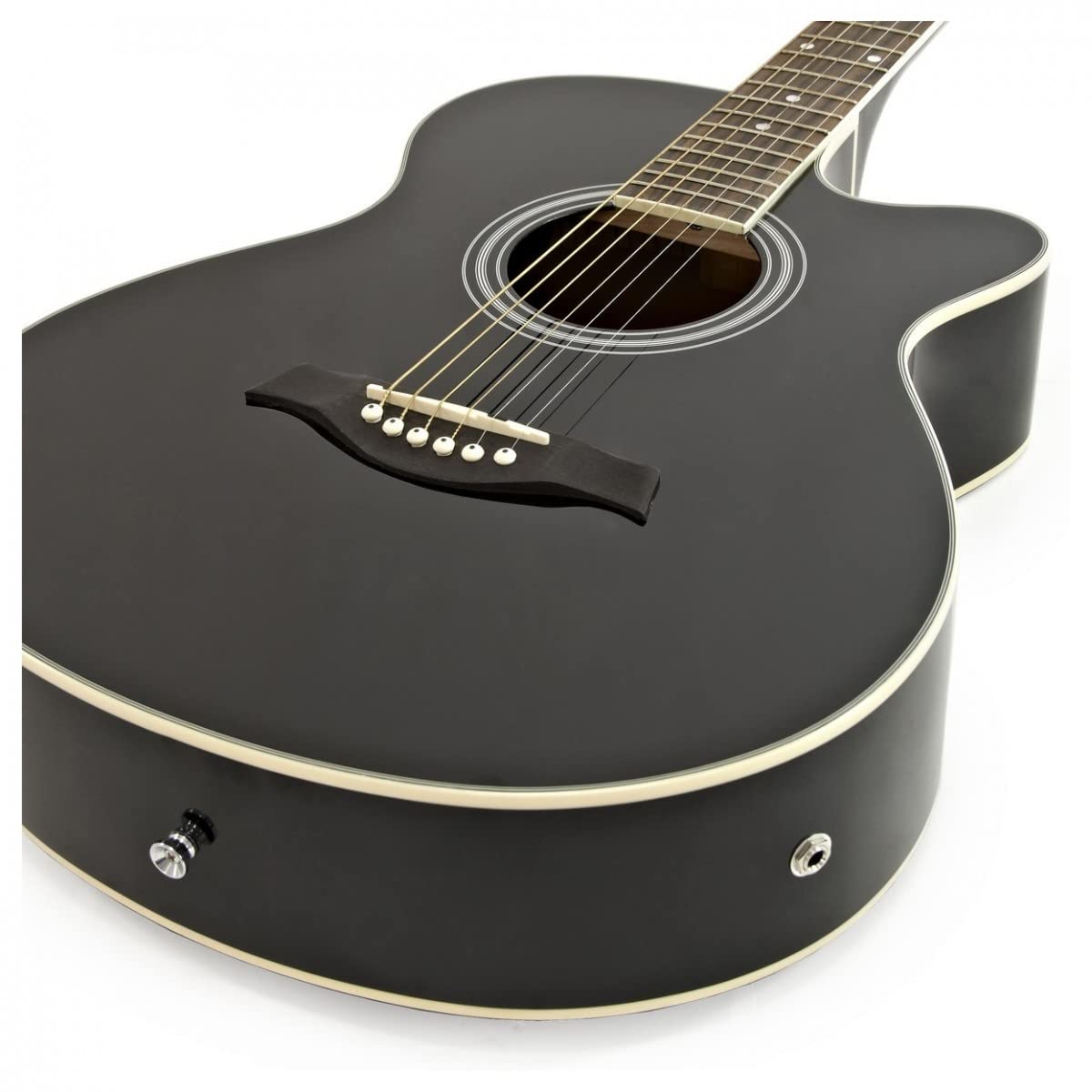 Gear4music SC-100 Guitare électro-acoustique Taille standard avec ampli 15W