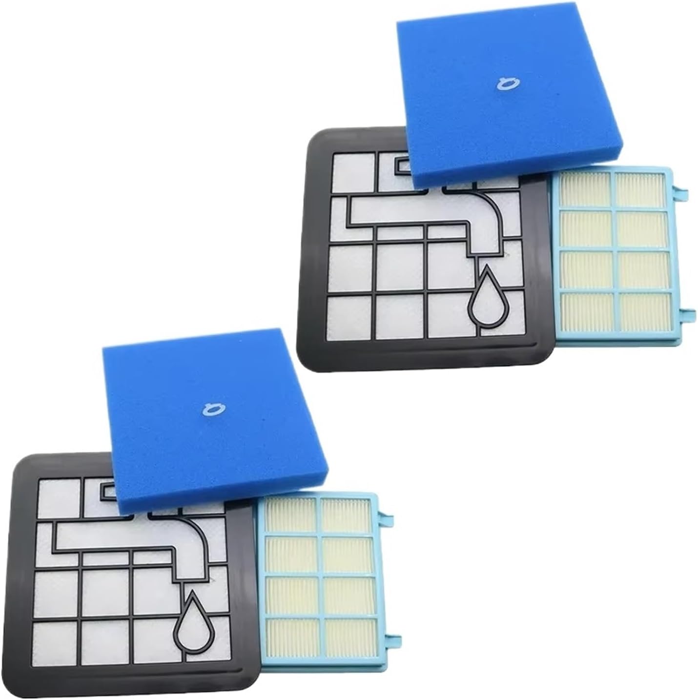 Foam Filter，Compatible For Philips，Power Pro Compact FC9331/09 FC9332/09 FC8010/01 Vacuum Cleaner Replacement Accessories(3set)