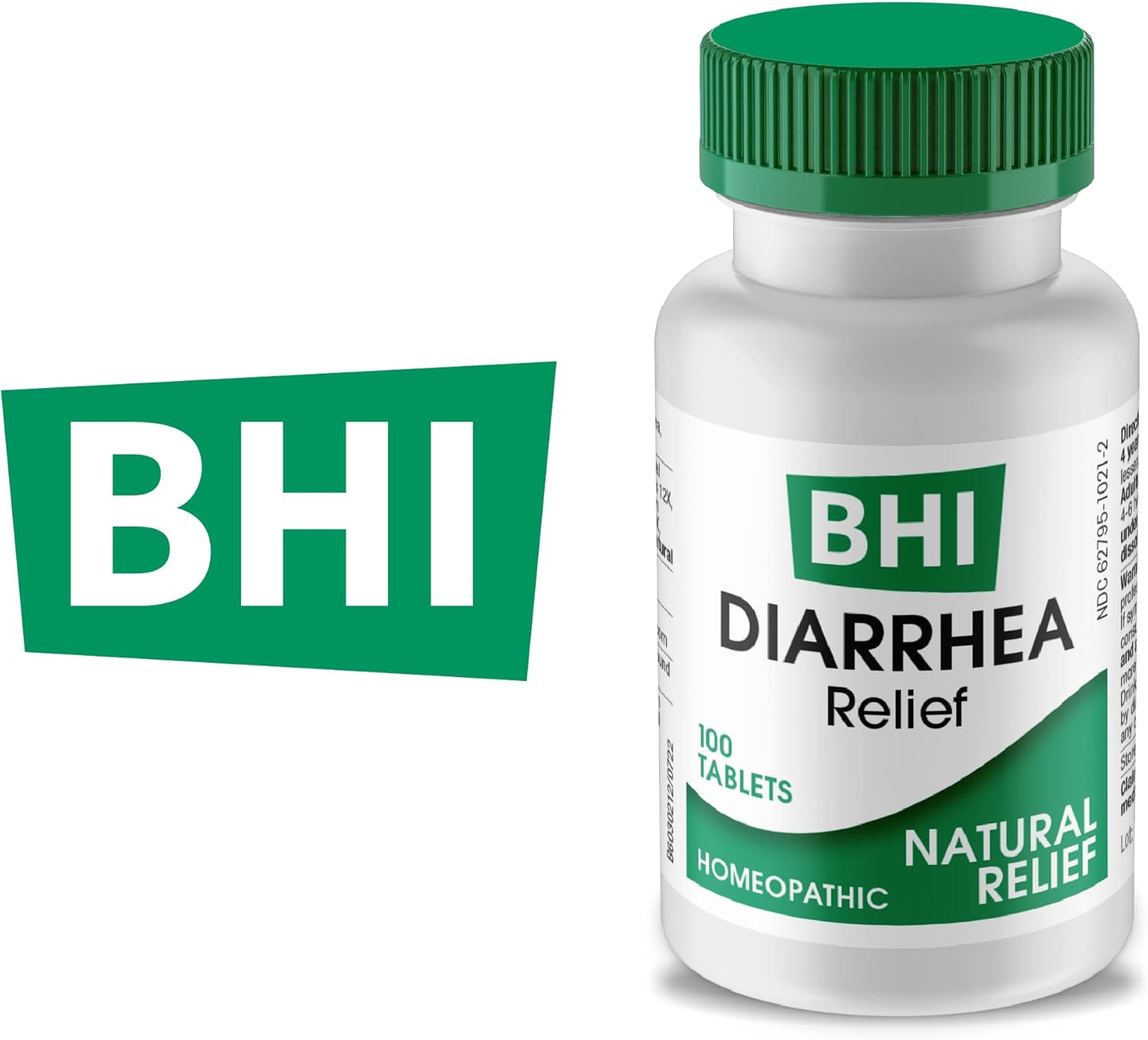 MediNatura BHI Diarrhea Relief Fast-Acting Natural Remedy for Mild Diarrhea 8 Soothing Homeopathic Actives Help Calm Stomach Pain Gas Indigestion & Cramps for Women & Men - 100 Tablets : Health & Household