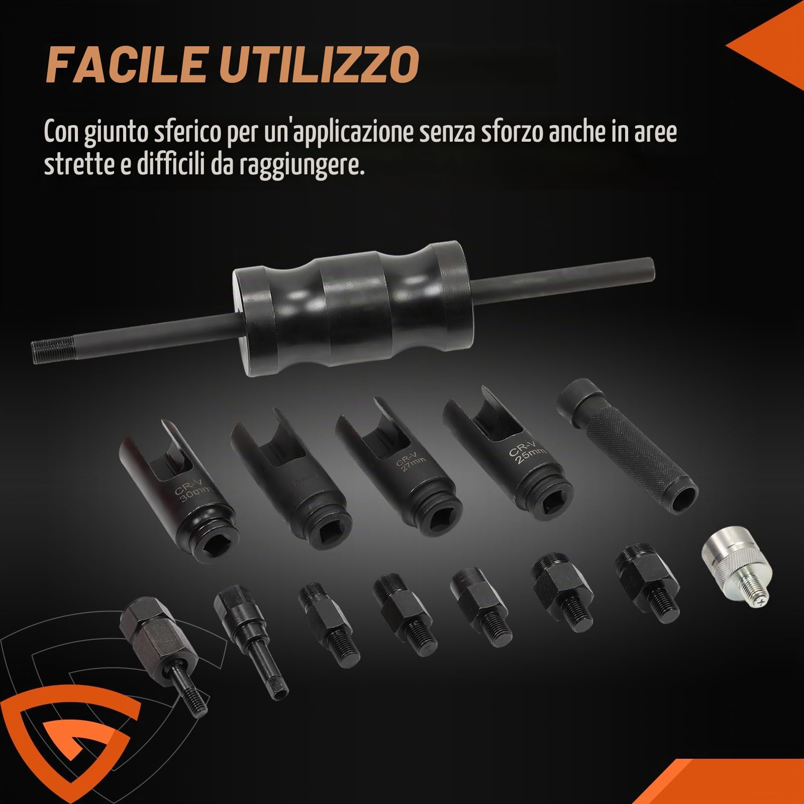 GEARMONSTER Set di 14 Utensili Estrattore Iniettori Diesel CDI Estrattore per Iniettori Ugelli di Iniezione Estrattori