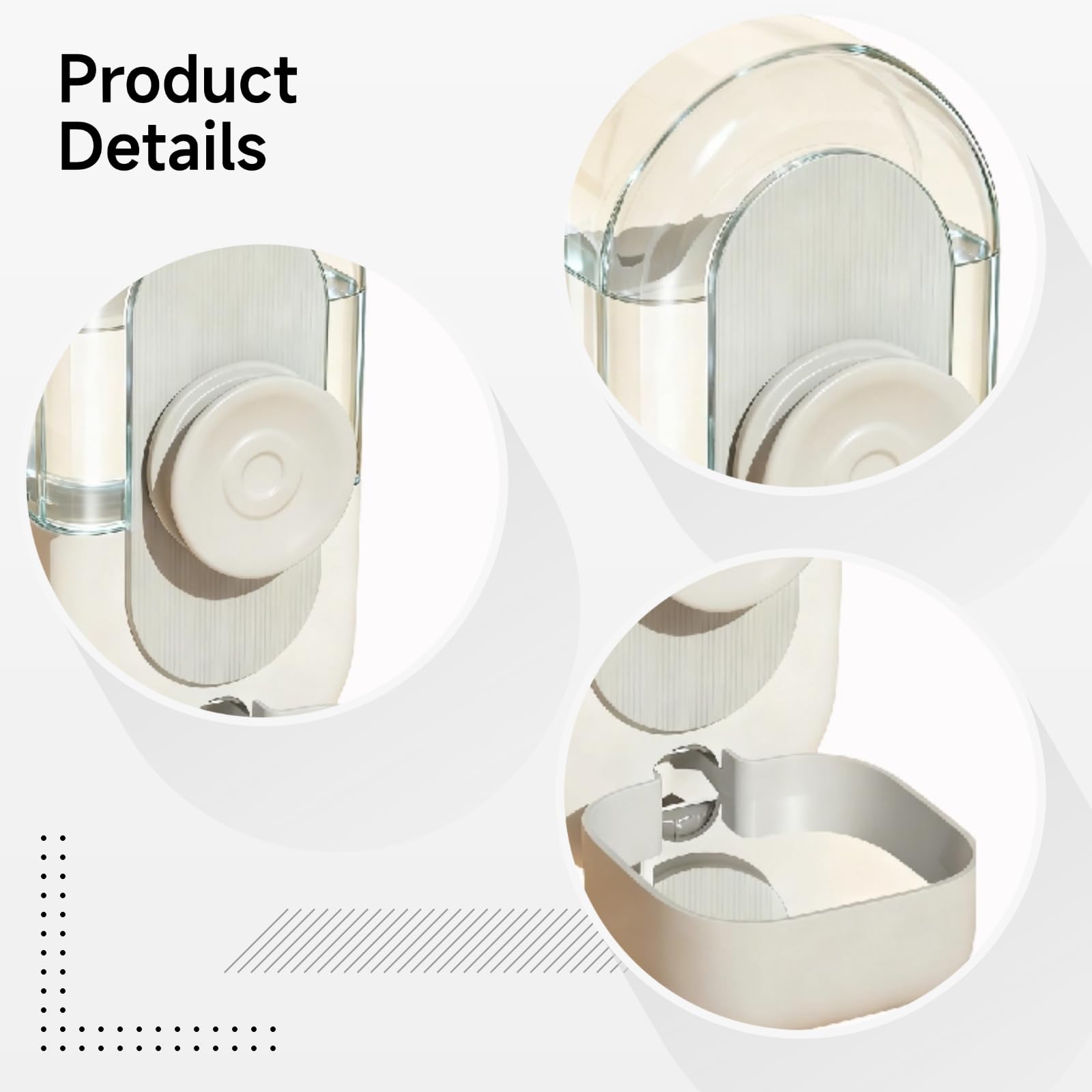 2 STK Hängender Wasserspender, 20 cm automatischer Trinkspender für Haustiere, Käfig-Wasserspender, Kaninchen-Wassernapf, Kunststoff-Wasserflasche für Hund und Katze, Grau