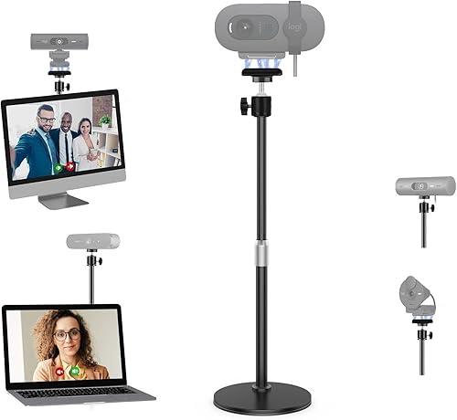 Brio - Soporte para cámara web, soporte magnético para trípode de escritorio compatible con cámaras web Logitech Brio 101 100/Brio 301 300/Brio 501