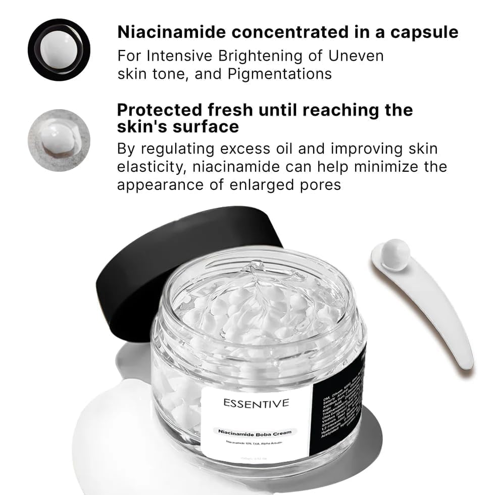 Image of Niacinamide Capsule Cream 100g | 10% Niacinamide, TXA & Alpha Arbutin | Brightening Cream for Dark Spots, Pigmentation & Uneven Skin Tone