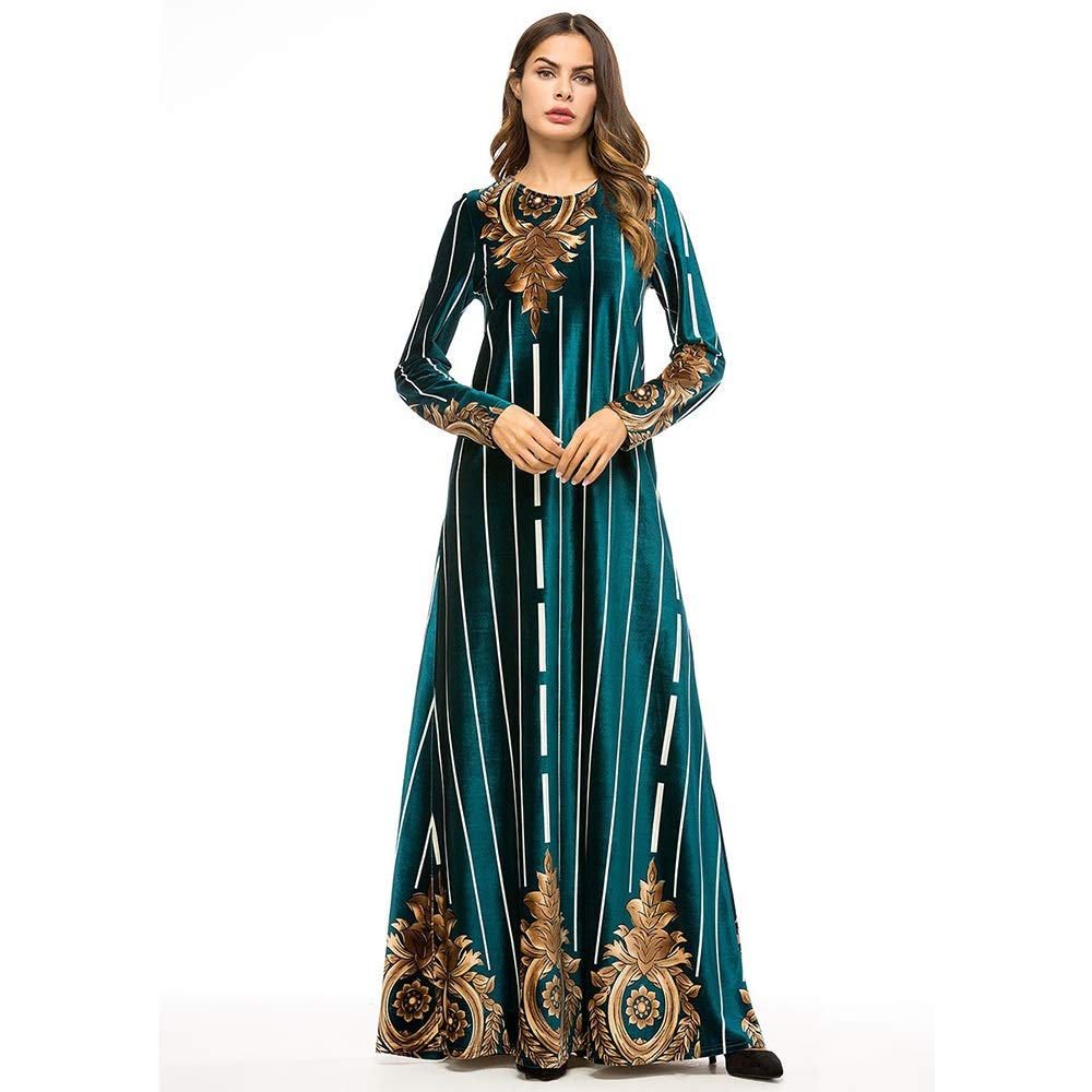 sachin and babi light blue dress Uiophjkl Dress Muslim Robes Gold Velvet Long Sleeved Fashion Boutique