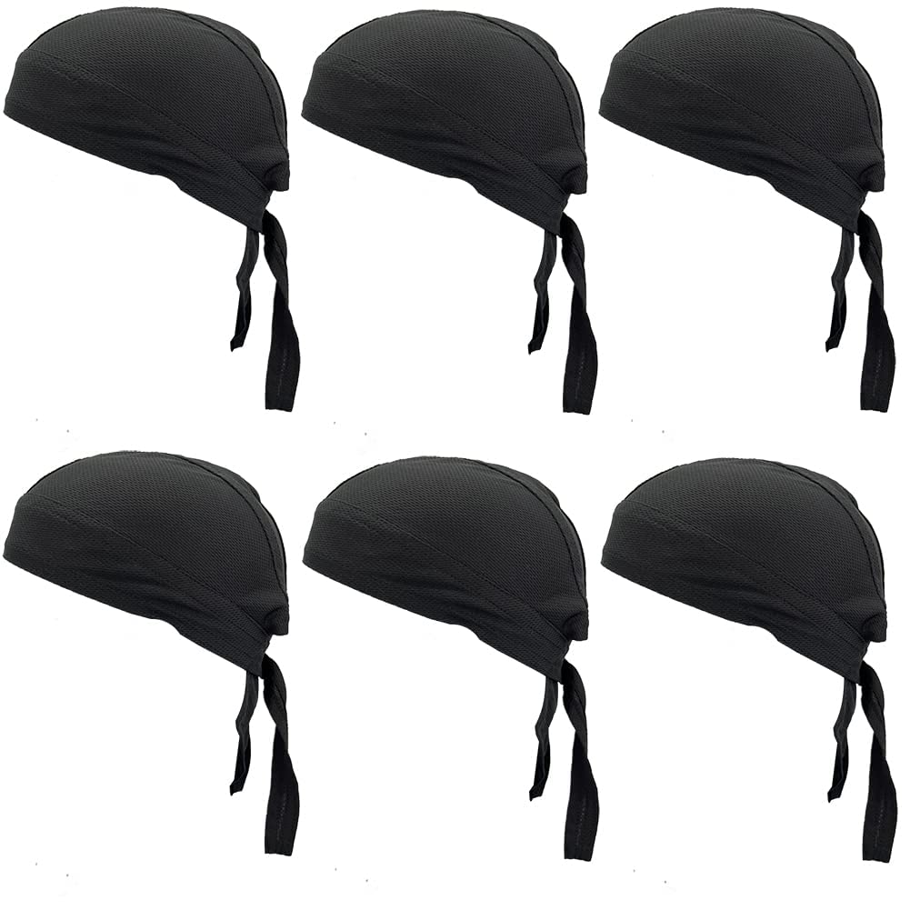 SupeniuDoo Rags Beanie Hats Skull Caps Dew Rag Bandana Helmet Liner Motorcycle Cycling Cap Do Rag Headwrap for Men and Women