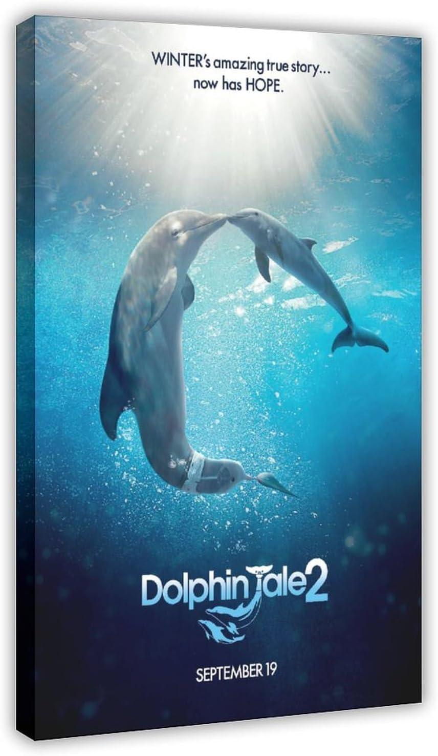 NFJUVX Dolphin Tale Movie Poster (6) Canvas Poster Wall Art Decor Print Picture Paintings for Living Room Bedroom Decoration Frame-style 24x36inch(60x90cm)