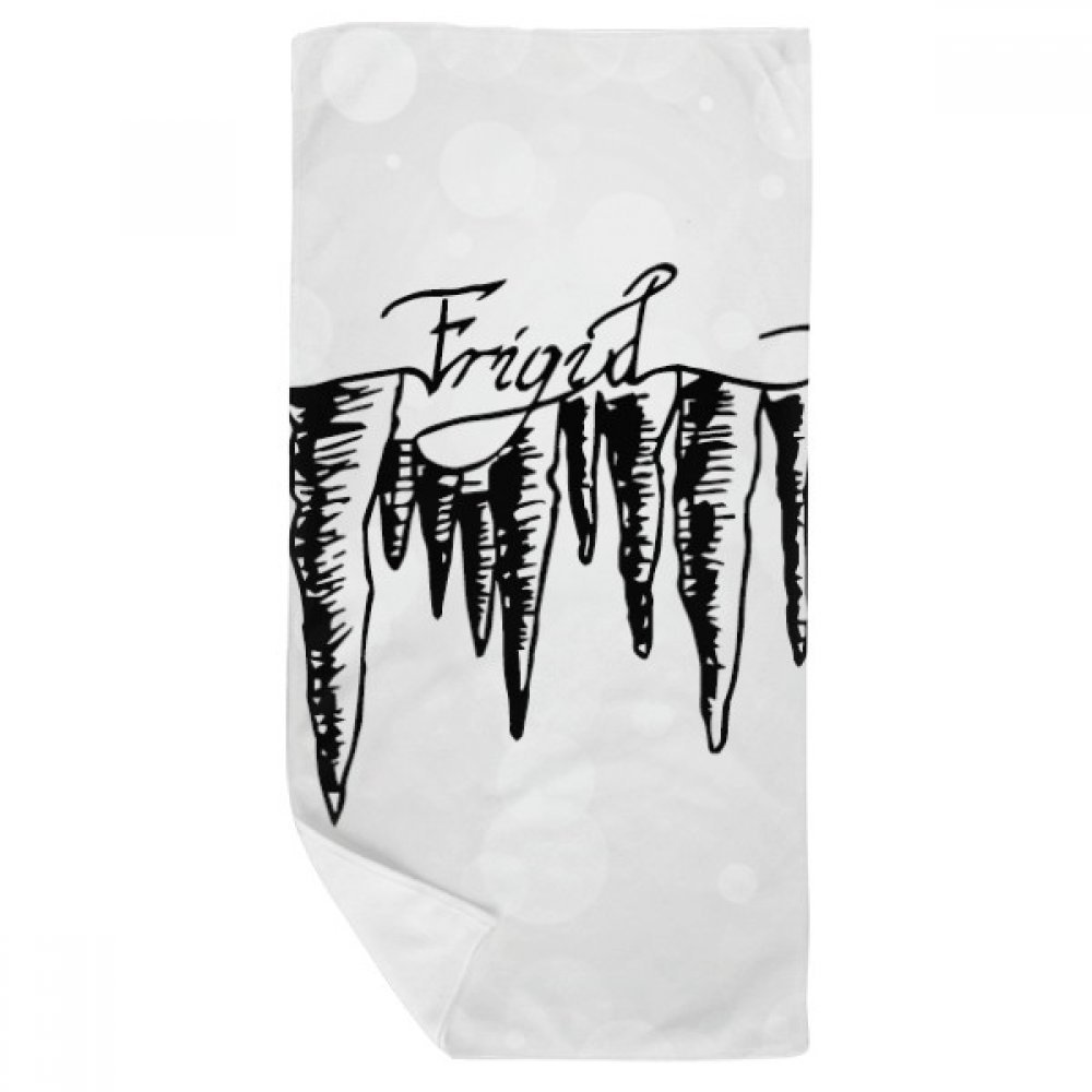 Serviette de bain doux gant de toilette multicolore 35x70cm motif icicle