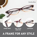KoKoBin Lunettes de lecture des yeux Cat pour femmes 5 Pairs Spring Hinge Mode lecteurs Anti Blue Light Computer