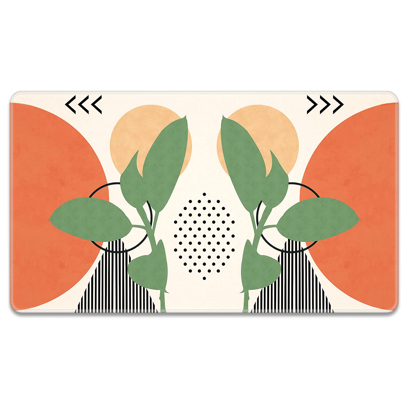 Rnivvi Front Door Mat, 30"x17" Abstract Indoor Outdoor Welcome Mat, Heavy Duty Low Profile Anti-Slip Entryway Rug for Home Entrance, Floor, Patio