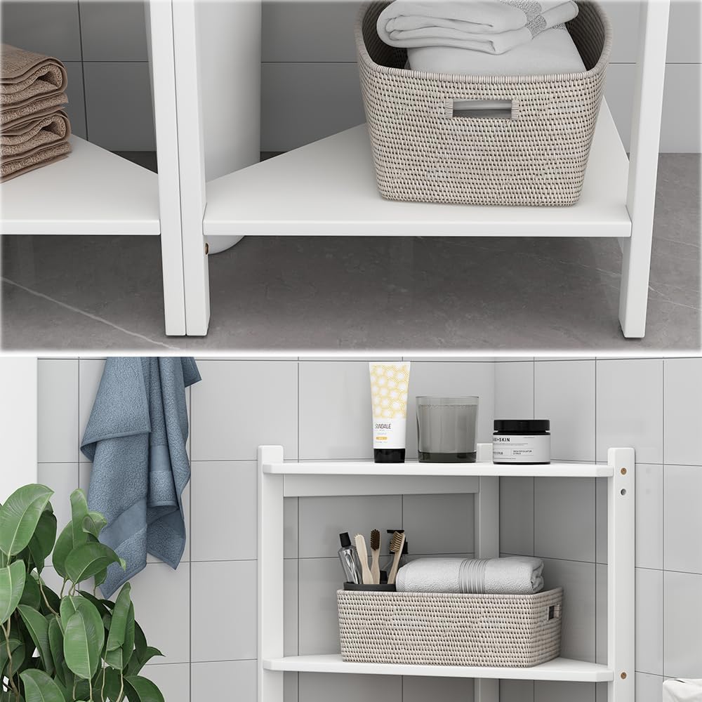 Vicco Mobiletto per lavabo Zeno, Bianco, 68 x 60.5 cm Set di 2, per la conservazione di accessori da bagno sotto il lavandino