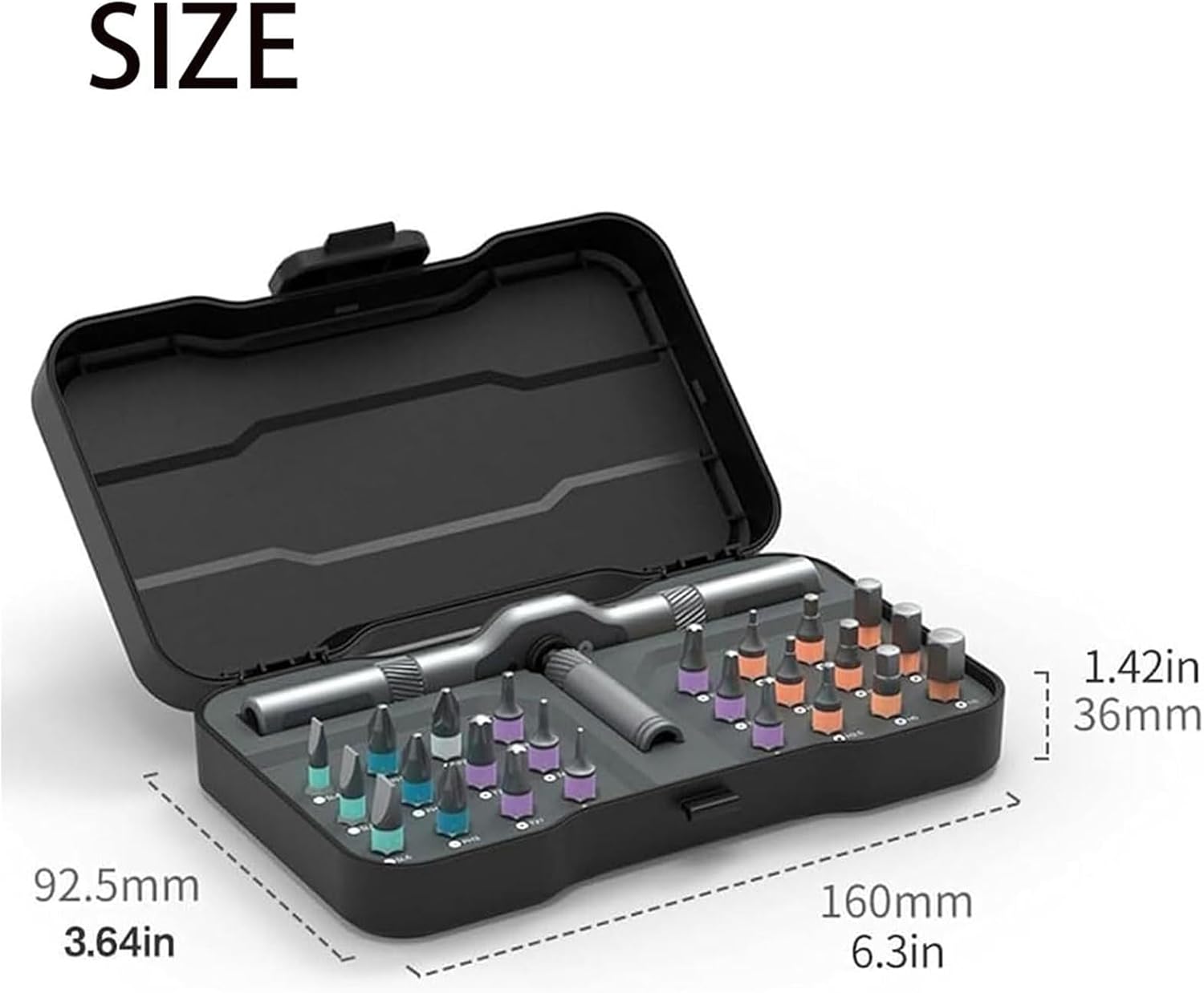 24 in 1 Screwdriver Set, 24 in 1 Dly Screwdriver Set Magnetic Compact and Portable Ratchet Screwdriver