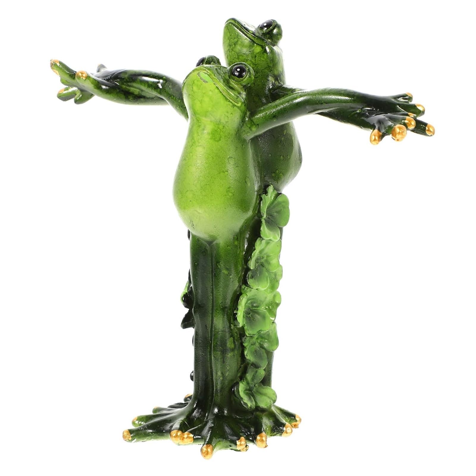 HXLTHINGS Outdoor Statue Frog Garden Statue Outdoor Decoration Figurine Compact Stable Base Animal Ornament Sculpture Decor
