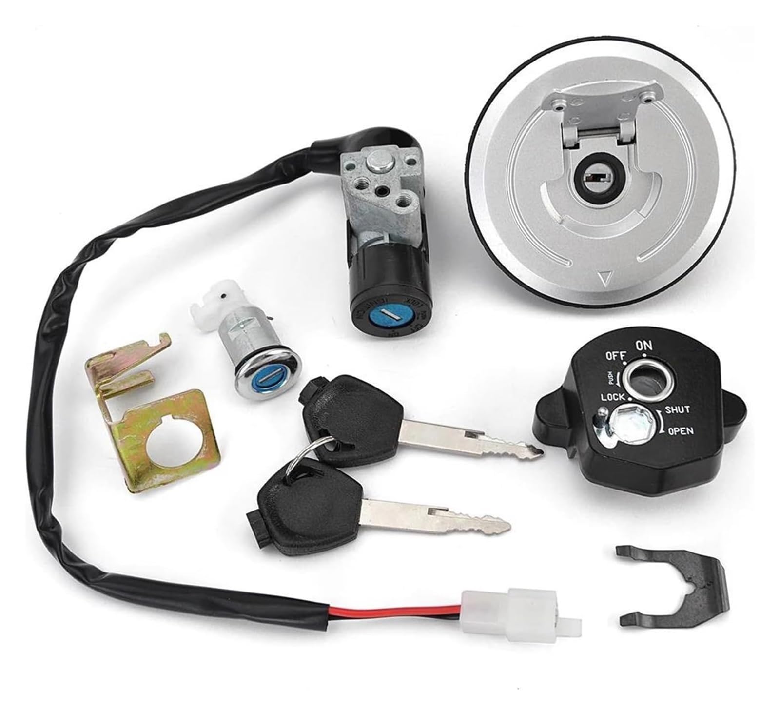 Cerradura De Encendido para CBR125RT 2012-2016 para 35010-KTY-H50 Interruptor Arranque del Tanque Combustible Gasolina Motocicleta Juego Llaves Bloqueo Encendido