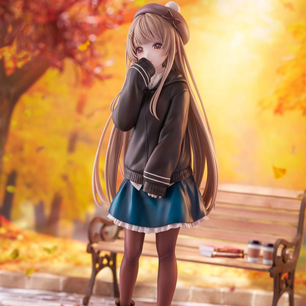 DEXSHUN Shiina Mahiru figurka anime, Kawaii, manga, Shiina Mahiru, styl jesiennego ubrania, model PCW, urocza statuetka anime, kolekcja, dekoracja na biurko, ornament dla fanów 30 cm