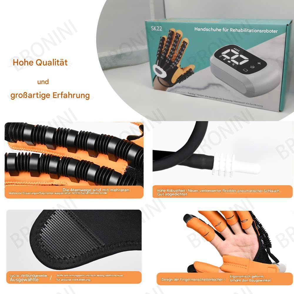 Hand Funktion Rehabilitation Roboter Handschuhe, Hand-Therapie-Handschuh, Finger Rehabilitation Training Roboter Handschuhe, Schlaganfall Hemiplegie Rehabilitation Handschuh
