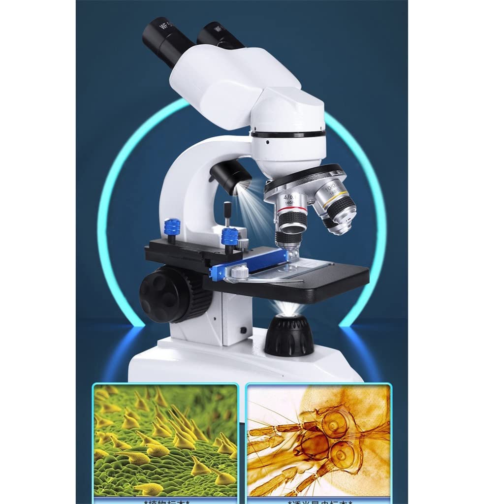 Microscopio biológico Binocular de protección Ocular 40X-2500X Experimental Giratorio 360°