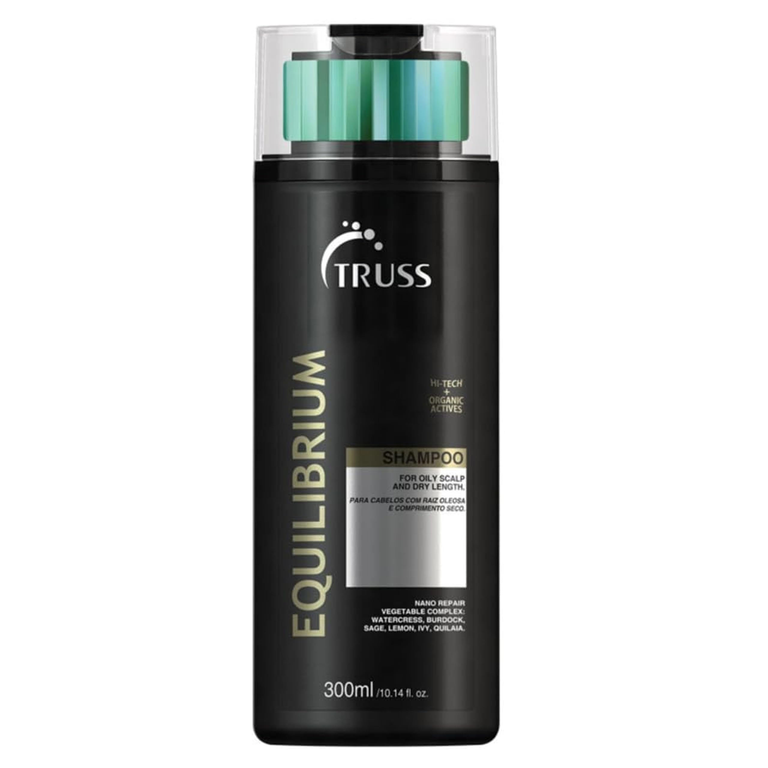 TRUSS Equilibrium Shampoo, Oily Scalp Sulfate & Dye Free, 10.14 oz