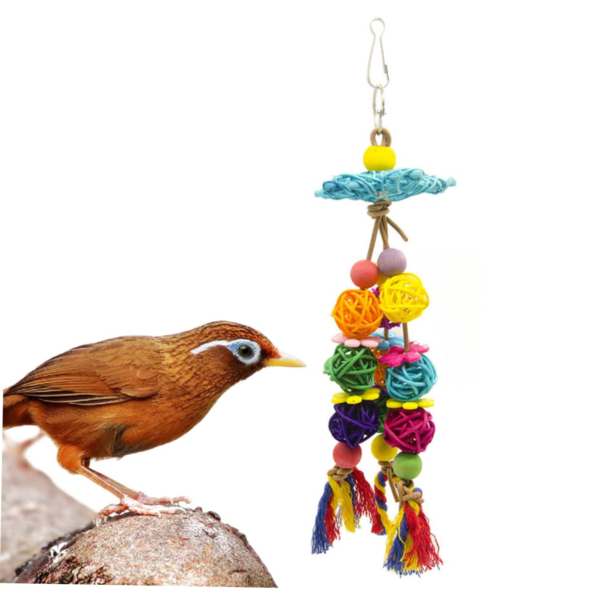 YARNOW 6piezas Juguetes para Pájaros Columpios y para Periquitos Cacatúas y Aves Pequeñas Estimulación y Entretenimiento Material Seguro para
