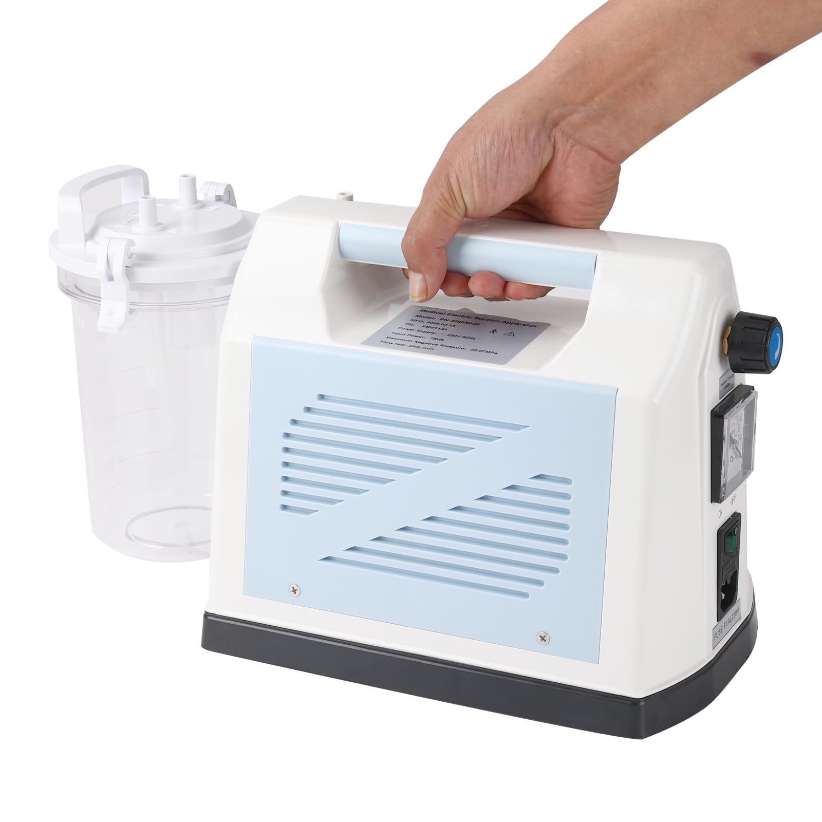 Elektrische Schleimsaugmaschine, Automatischer Schleimsauger, Medizinische Sputum Saugvorrichtung für Zuhause, Tragbarer Aspirator FüR äLtere Erwachsene