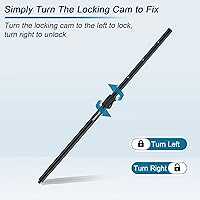 Vista 2 de Poste de altavoz múltiple para subwoofer con ajuste de altura para montaje roscado M20 y montaje de 1.378 in con bolsa de transporte, juego de 2