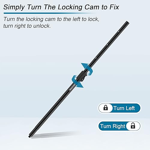 Miniatura 2 de Vondynote Juego de 2 postes de altavoz para subwoofer de altura ajustable, montaje roscado M20 y extensor de altavoz de montaje de 1.378 in con