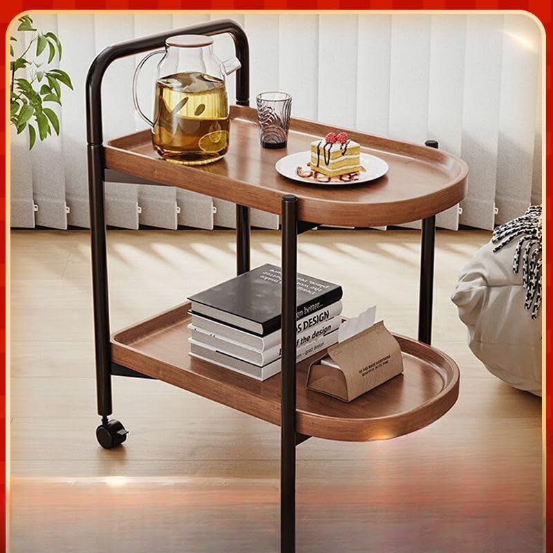 アンティク2段サービングカート キャスター付き状態は良いです 【公式