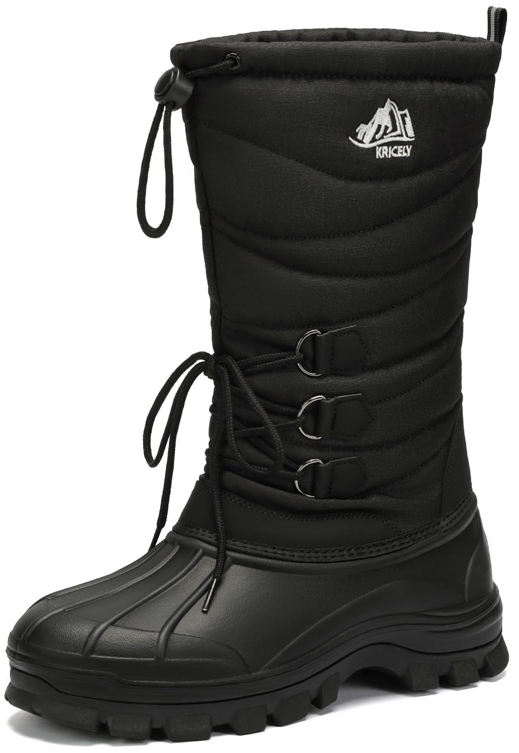 Kricely Wasserdichte Winterstiefel Herren Damen Rutschfest Schneestiefe | Warm gefütterte Schneestiefel mit rutschfester Sohle, wasserdicht. Perfekt für Spaziergänge Wanderungen und den Winteralltag.
