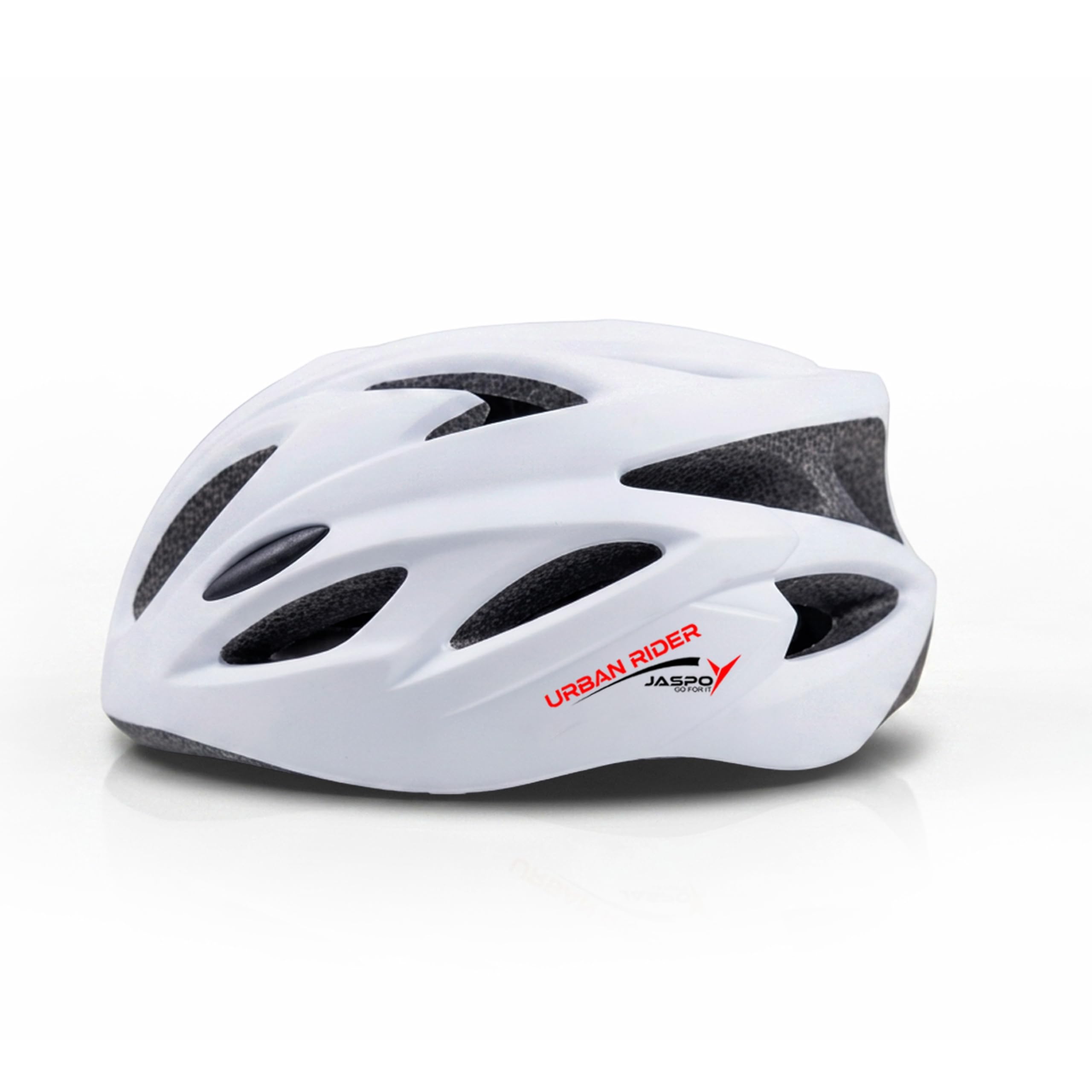 Jaspo Urban Rider Cycling Helmet with Adjustable Spin Dial (Upto 5cm) | Quick-Release Buckle for Effortless Wearing | Padded Chin Strap | Ideal for Men, Women & Kids (White, Small (53-58cm))-image-5