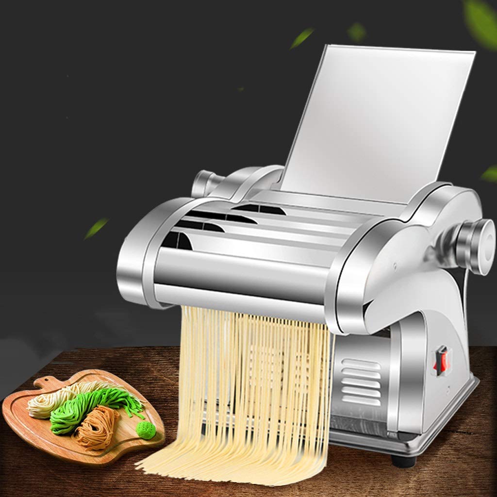 Máquina de Pasta Máquina de Pasta Máquina de prensado de Pasta eléctrica Máquina de Fideos de Acero Inoxidable Comercial Máquina de Fideos de Acero Inoxidable de 6 velocidades Ajus