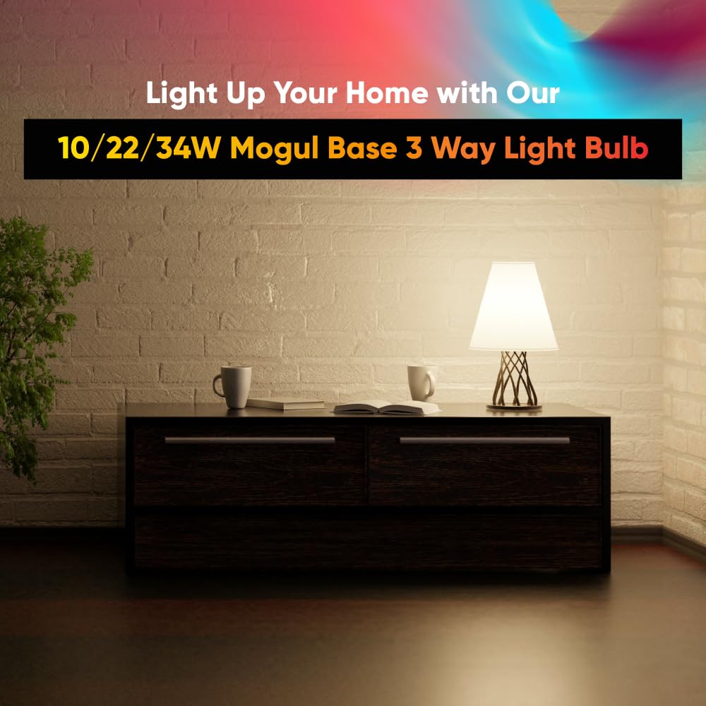 Tri Light Bulbs 50 100 150 Led Daylight TJBB LED Mogul Base 3-Way