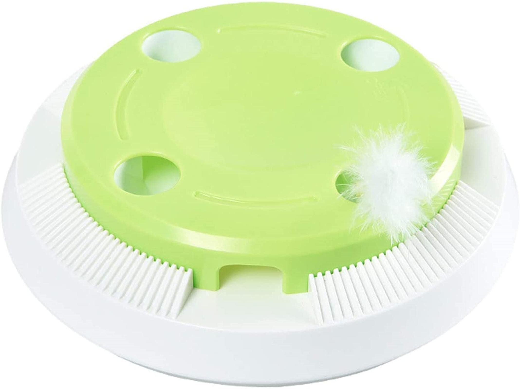 Jouet électronique pour chat avec plume rotative interactive pour l'intérieur