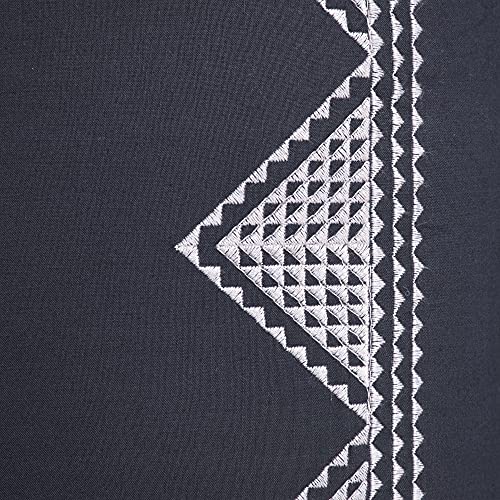 Image of INK+IVY Single 100% Cotton Euro Sham - European Square Decorative Pillow Cover, Hidden Zipper Closure (Pillow Insert NOT Included), Isla, Geometric Navy 26 inchx26 inch