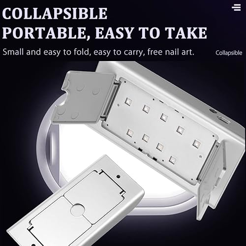 Miniatura 8 de Taladro de uñas eléctrico portátil 3 en 1, compacto 35000 rpm, kit de lima de uñas profesional eléctrico, lámpara UV, manicura pedicura,