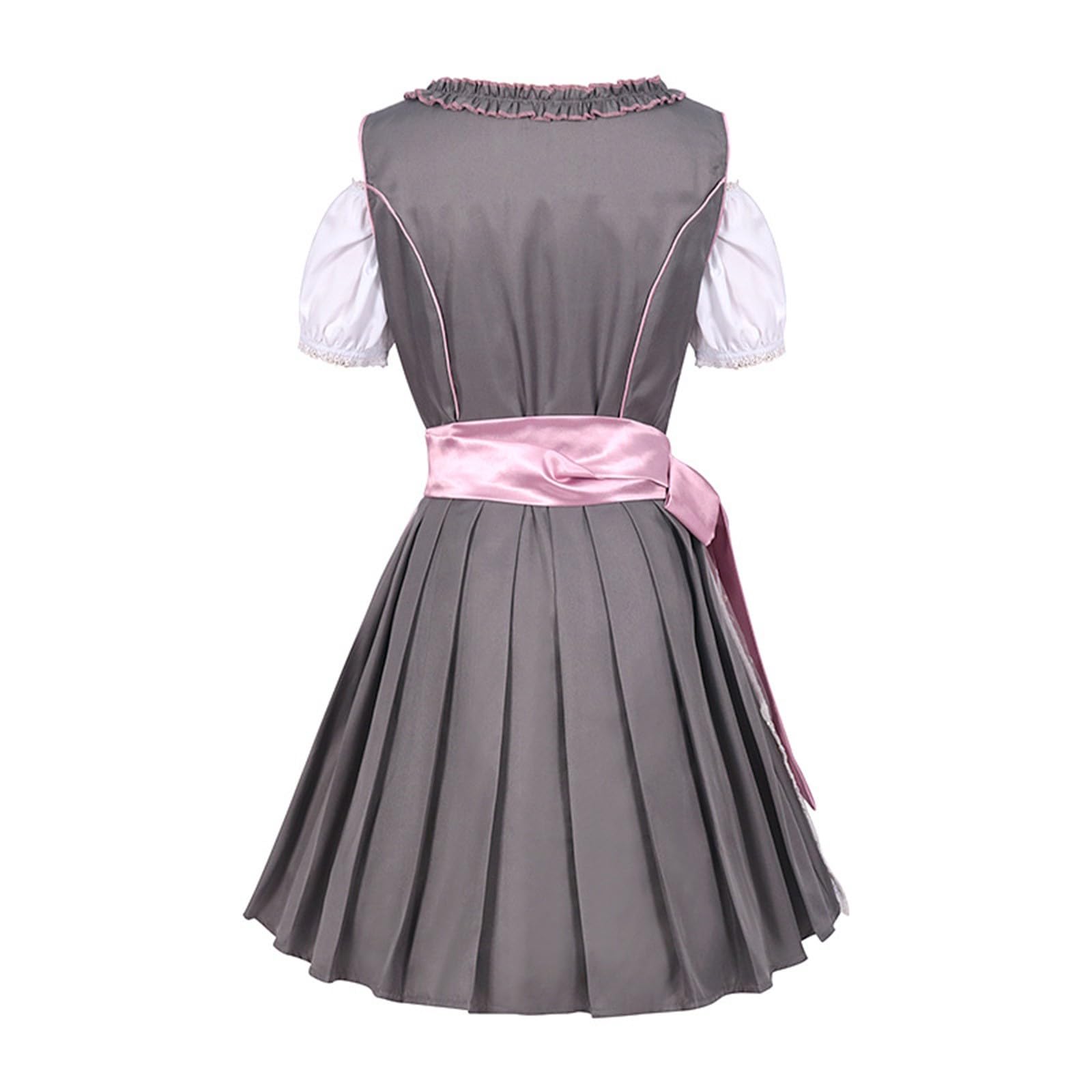 Damen Oktoberfestkleid Trachtenkleid Dirndlkleid Cosplay Kostüme für EIN Elegantes Outfit im Hofstil Spitzenblumen Schleifengürtel Design für Bierfeste Halloween Carnaval Costume