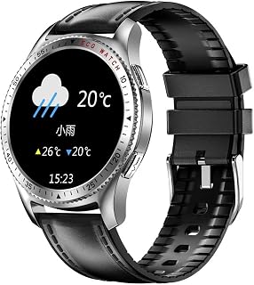 QESTO KNN ES08 Bluetooth Call Smart Watch Music Player, with Blood Pressure/Blood Oxygen ECG Heart Rate Monitoring Watch Pedometer Sports Watch(B)(C)